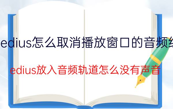 edius怎么取消播放窗口的音频线 edius放入音频轨道怎么没有声音？